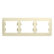 Рамка 3-я горизонтальная бежевый GLOSSA