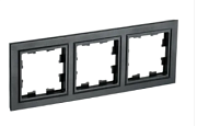 Рамка 3-мест. черн. BRITE (РУ-3-БрЧ) ИЭК