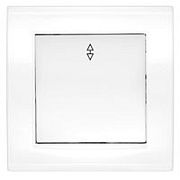 Выключатель 1кл. проходной белый СП, 10А, 220В (7947373) Бриллиант