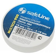 Изолента 0,15*19 мм 20м белый Safeline