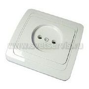 Розетка б/з белый СП, 16А, 220В (В0022) Валери