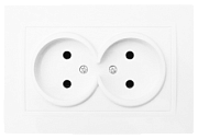 Розетка 2-ая б/з бел. TANGO HOUSE СП 10А, 250В (5/10/200)