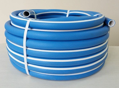Шланг поливочный Резиновый (ТЭП) Soft Touch армированный, 1/2", 25 м, синий, давление 7-15 бар. В приДАЧУ (1 бухта 25м)