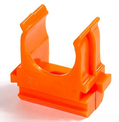 Крепеж-клипса для труб D20 (оранжевая) U-Plast