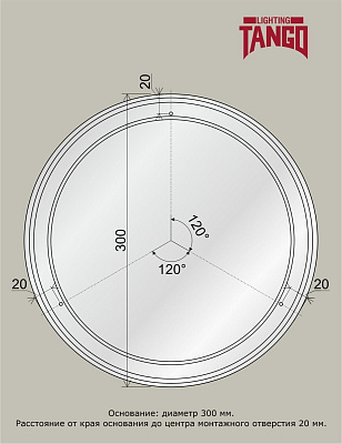 Светильник LED настенно-потолочный "МОДЕРН" 24Вт НБП-Р-2 (320*55мм, основание 300мм) TANGO РОССИЯ Ц.У.
