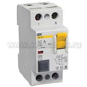 Выключатель дифференциальный УЗО 2Р 32А 30мА ВД1-63 ИЭК