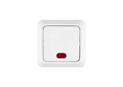 Выключатель 1кл с подсветкой, белый ОП 10А, 250В TANGO