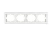 Рамка 4-х местная горизонтальная белый СП TANGO