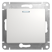 Выключатель 1кл. с подсветкой белый СП, 10А ( механизм) GLOSSA