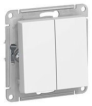 Выключатель 2кл. белый СП, 10А (механизм) ATLAS