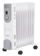 Электрорадиатор масляный "Oasis" OS-20 Oasis Pro, 9 секций, мощность 0,8-1,2-2,0 кВт, площадь обогрева до 20 м2