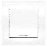 Выключатель 1кл. с подсветкой белый СП, 10А, 220В (7947397) Бриллиант