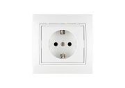 Розетка с/з белый СП 16А, 250В, керамика TANGO