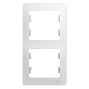 Рамка 2-я вертикальная белый GLOSSA