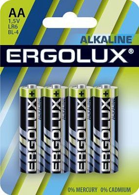 Батарейка LR 6 / АА ERGOLUX Alkaline BL*4