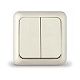 Выключатель 2кл. бежевый ОП 10А, 220В Олимп (Б-О0023)