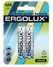 Аккумулятор ERGOLUX AAA - 600mAh Ni-Mh BL-2 (Размер R03)