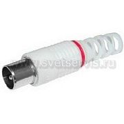 ШТЕКЕР TV Пластик Без пайки Белый Прямой PROCONNECT