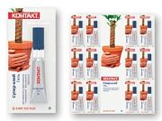 Супер-клей гель 3 г, (12 на карте), арт. КМ 288 - 312 ГЛ, КОНТАКТ