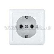 Розетка с/з белый ОП 16А, 220В Wessen Хит (РА16-133В)
