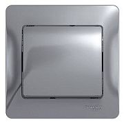 Выключатель 1кл. алюминий СП, 10А (в сборе) GLOSSA