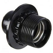 Патрон Е27 карболит.с кольцом черный (GLH-E27-CAR-H-B-R) General