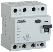 Выключатель дифференциальный УЗО 4Р 25А 30мА ВД1-63 GENERICA (ИЭК)