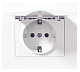 Розетка с/з с крышкой бел. СП TANGO HOUSE 16А, 250В IP44 (1/10/200)