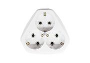 Розетка 3-х местная с/з бел ОП 16А РА16-833 Кунцево
