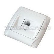 Розетка комп белый 1А, RJ45 (М0035) Маргарита