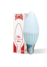 Лампа светодиодная 7W E14 свеча 3000K 220V (TANGO LED C37-7W-E14-N) TANGO