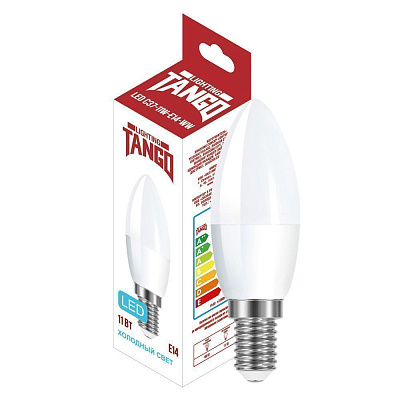 Лампа светодиодная 11W E14 свеча 6500K 220V (TANGO LED C37-11W-E14-WW) TANGO