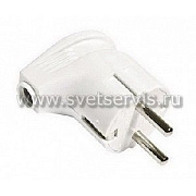 Вилка с/з белая угл 16А 250В в инд. упаковке (А105) Универсал