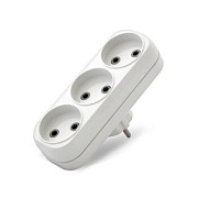 Разветвитель 3гн. б/з плоский 10А 250В UNIVersal (А203)