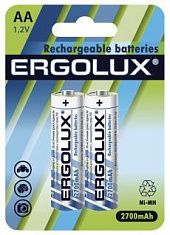 Аккумулятор ERGOLUX AA - 2700mAh Ni-Mh BL*2 (Размер R06 )