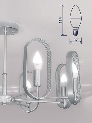 Лампа светодиодная 11W E14 свеча 4000K 220V (TANGO LED C37-11W-E14-W) TANGO
