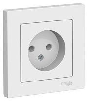 Розетка б/з белый СП, 16А (в сборе) ATLAS
