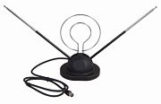 Антенна комнатная пассивная "Усы с кольцом" телескопич. на подставке RX-105 VHF, UHF,  47-860 MHz  REXANT