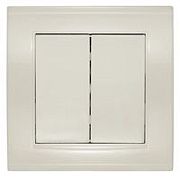 Выключатель 2кл слон. кость СП, 10А, 220В (7948622) Бриллиант