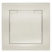 Розетка с/з слон. кость с крышкой СП, 16А, 220В (7948868) Бриллиант