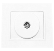 Розетка TV бел. TANGO HOUSE СП 3А, 75 Ом, 5-862Мгц (1/10/200)