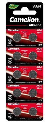 Батарейка для часов G4 BL*10 Camelion Mercury Free (AG4-BP10(0%Hg), 377A/LR626/177