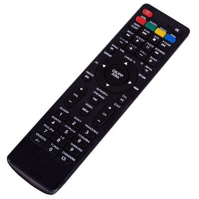 Пульт универсальный для TV REXANT RX-707E (прогр.,45 кнопок, прямой ввод бренда,Slim-дизайн,2ААА)