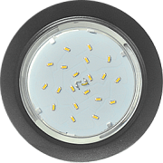 Светильник точечный LM-GX53-MB H4 мет,встр. свет-к, черный матовый, кольцо в комп (без лампы,106*83*38мм) Включай