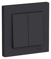 Выключатель 2кл. карбон СП, 10А (в сборе) ATLAS