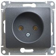 Розетка б/з антрацит СП, 16А (механизм ) GLOSSA